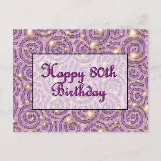 Carte Postale Joyeux 80ème Anniversaire (Devant)