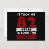 Carte Postale Joyeux 82e Anniversaire Ça M'a Donné Bonne Mine 82 (Devant / Derrière)