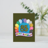 Carte Postale Joyeux 85e Anniversaire avec Ballons (Debout devant)