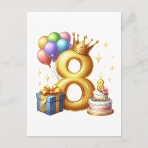 Carte Postale Joyeux 8e Anniversaire