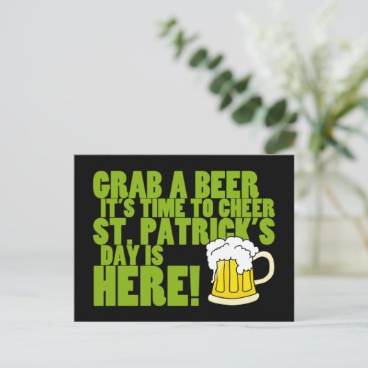 Carte Postale Joyeux à la Saint Patrick's Day (Debout devant)