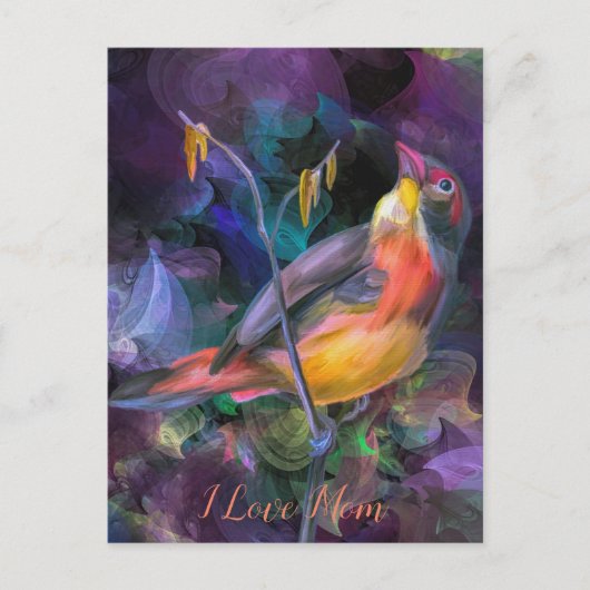 Carte Postale Joyeux amour du jour de la mère (Devant)