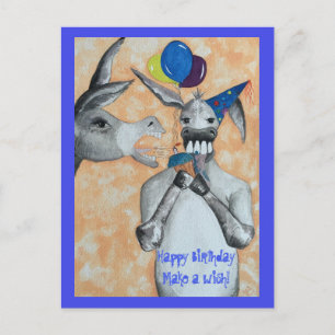 Carte Postale Joyeux âne d'anniversaire