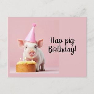 Carte Postale Joyeux anniv cochon !