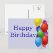 Carte Postale Joyeux anniversaire (Devant / Derrière)
