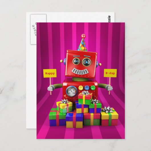 Carte Postale Joyeux anniversaire (Devant / Derrière)