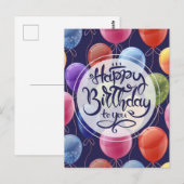 Carte Postale Joyeux Anniversaire (Devant / Derrière)