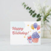 CARTE POSTALE JOYEUX ANNIVERSAIRE (Debout devant)