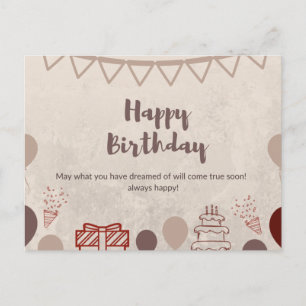 CARTE POSTALE JOYEUX ANNIVERSAIRE