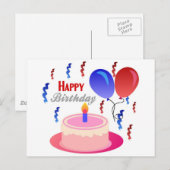 Carte Postale Joyeux anniversaire (Devant / Derrière)