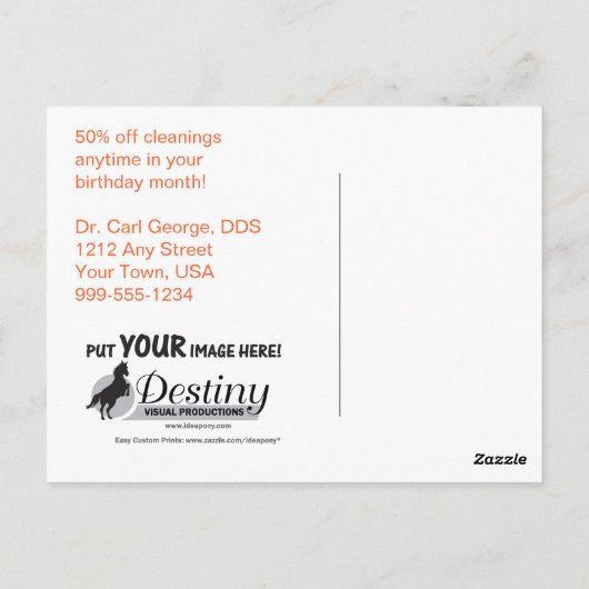 Carte Postale Joyeux anniversaire (Dos)