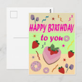 Carte Postale Joyeux Anniversaire (Devant / Derrière)