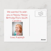 Carte Postale Joyeux anniversaire (Dos)