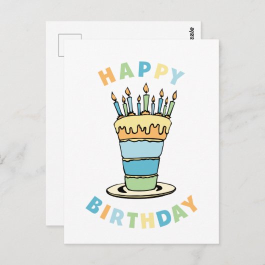 Carte Postale Joyeux Anniversaire (Devant / Derrière)