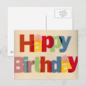 Carte Postale Joyeux anniversaire (Devant / Derrière)