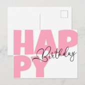 Carte Postale Joyeux anniversaire (Devant / Derrière)