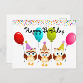 Carte Postale Joyeux Anniversaire (Devant / Derrière)