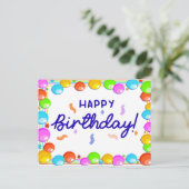Carte Postale joyeux anniversaire (Debout devant)