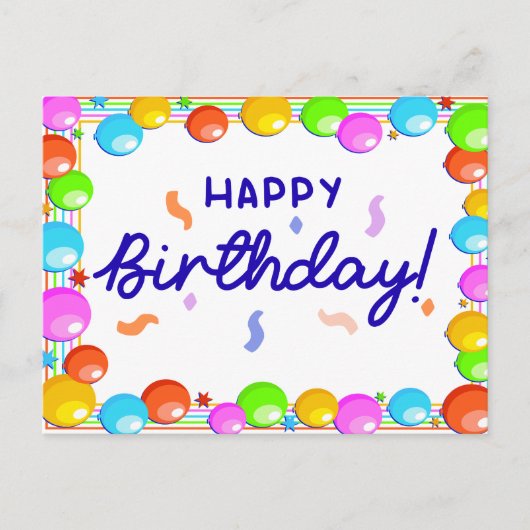 Carte Postale joyeux anniversaire (Devant)