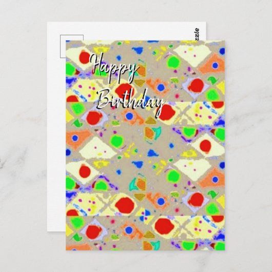 Carte Postale Joyeux anniversaire (Devant / Derrière)