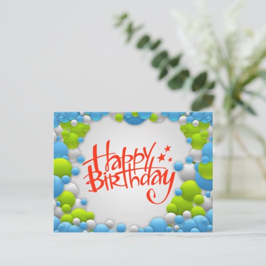 Carte Postale Joyeux anniversaire (Debout devant)