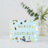 CARTE POSTALE JOYEUX ANNIVERSAIRE (Debout devant)