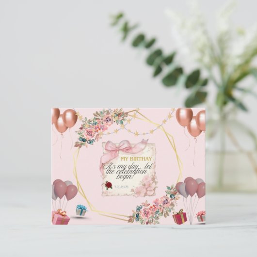 Carte Postale Joyeux Anniversaire  (Debout devant)