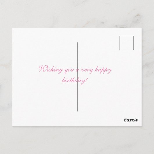 Carte Postale Joyeux anniversaire,  (Dos)