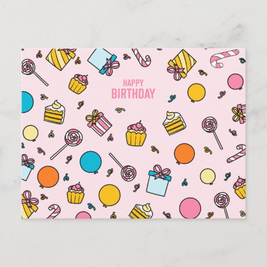 CARTE POSTALE JOYEUX ANNIVERSAIRE (Devant)