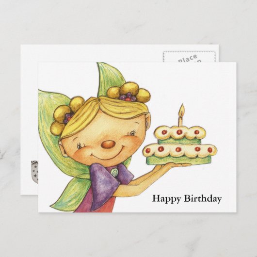 Carte Postale Joyeux anniversaire (Devant / Derrière)