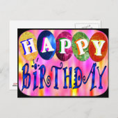 Carte Postale Joyeux anniversaire (Devant / Derrière)