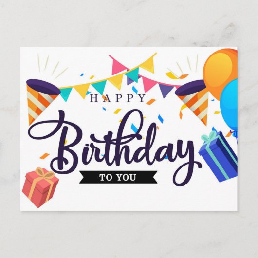 Carte Postale Joyeux Anniversaire (Devant)