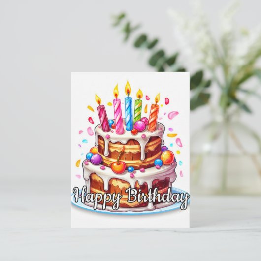 Carte Postale Joyeux anniversaire (Debout devant)