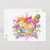 Carte Postale Joyeux anniversaire (Devant / Derrière)