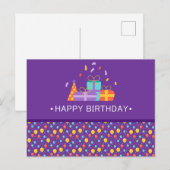 CARTE POSTALE JOYEUX ANNIVERSAIRE (Devant / Derrière)