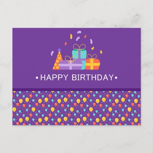 CARTE POSTALE JOYEUX ANNIVERSAIRE (Devant)