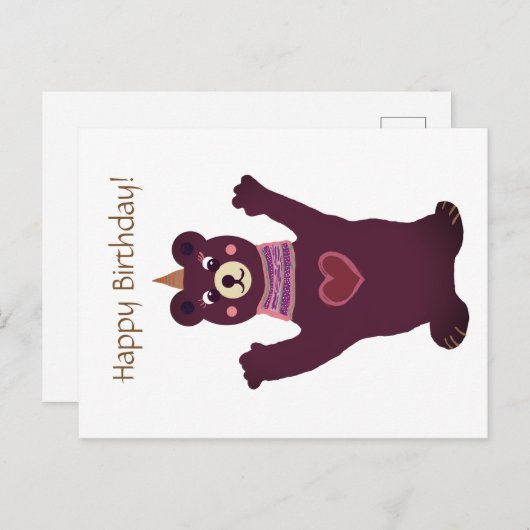 Carte postale Joyeux anniversaire (Devant / Derrière)