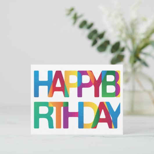 Carte Postale Joyeux anniversaire (Debout devant)