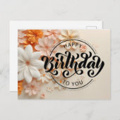 Carte Postale Joyeux anniversaire (Devant / Derrière)