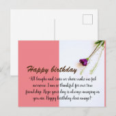 Carte Postale Joyeux anniversaire (Devant / Derrière)