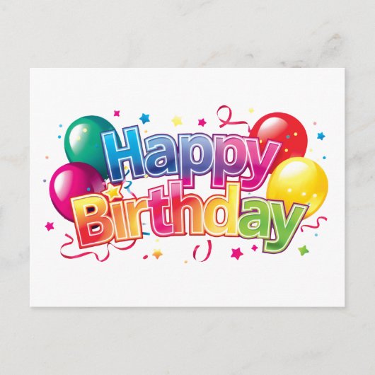 Carte Postale Joyeux Anniversaire (Devant)