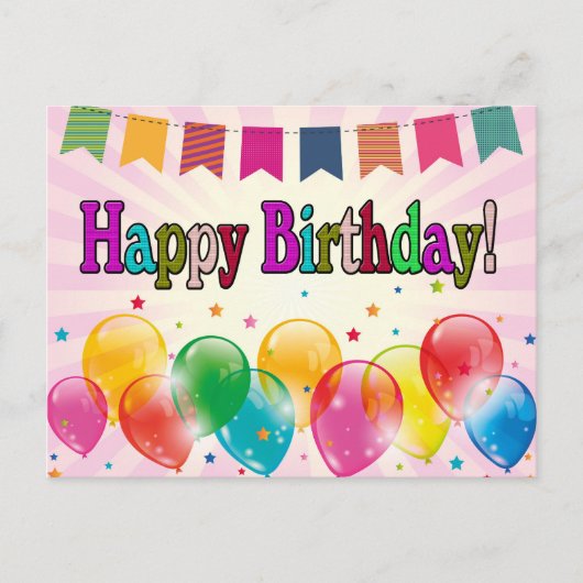 Carte Postale Joyeux Anniversaire (Devant)