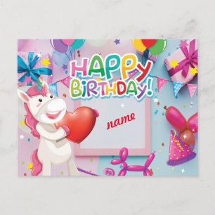 Carte Postale joyeux anniversaire