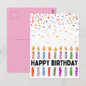 CARTE POSTALE JOYEUX ANNIVERSAIRE (Devant / Derrière)