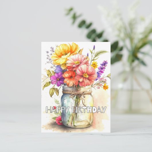 Carte Postale Joyeux Anniversaire (Debout devant)