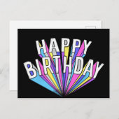 Carte Postale Joyeux anniversaire (Devant / Derrière)