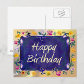 Carte Postale Joyeux anniversaire (Devant / Derrière)