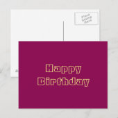 Carte Postale Joyeux anniversaire (Devant / Derrière)