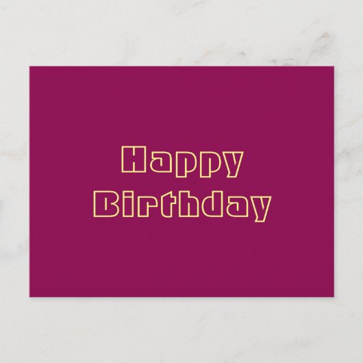 Carte Postale Joyeux anniversaire (Devant)