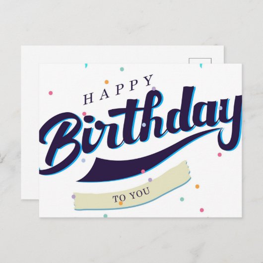 Carte Postale Joyeux anniversaire (Devant / Derrière)